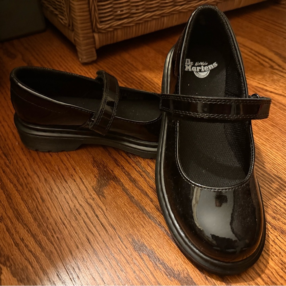 Dr. Martens Kids Glossy Black Mary Janes